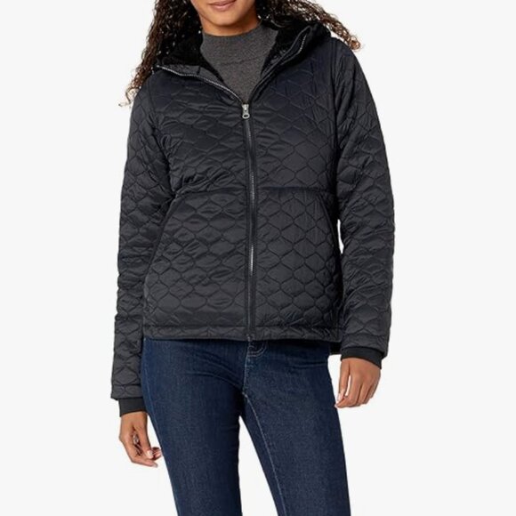 Quilted Lightweight Water-Resistant Sherpa-Lined Hooded Puffer - Picture 4 of 9